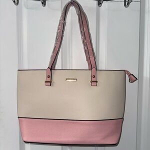 BRAND NEW - Elegant Pink and Cream Tote Bag